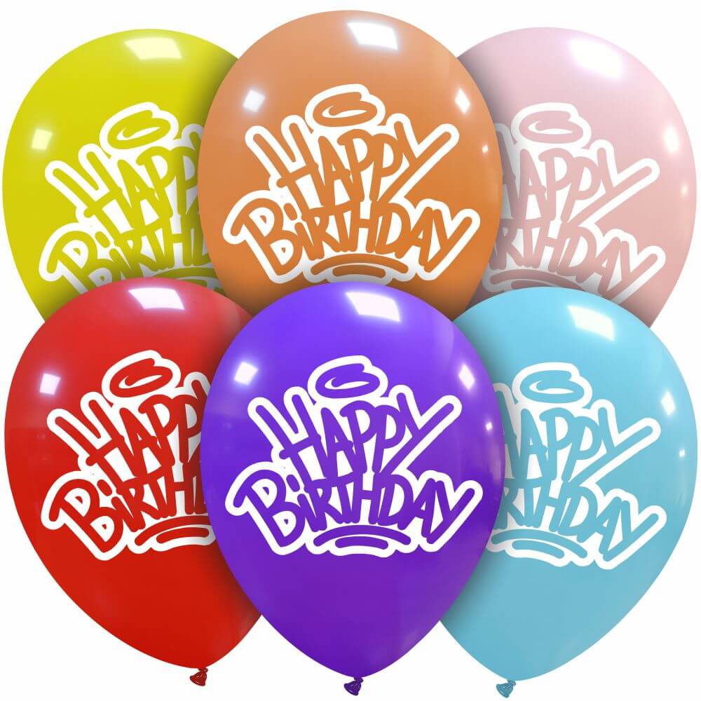 Rund Luftballon | CATTEX | 12'' | Happy Birthday