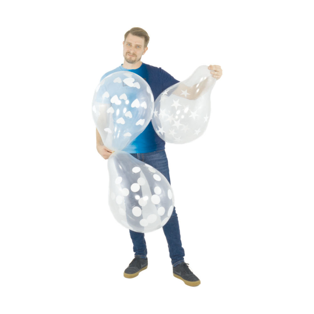 Verpackungs Luftballon | QUALATEX | 18'' | kristall Klar