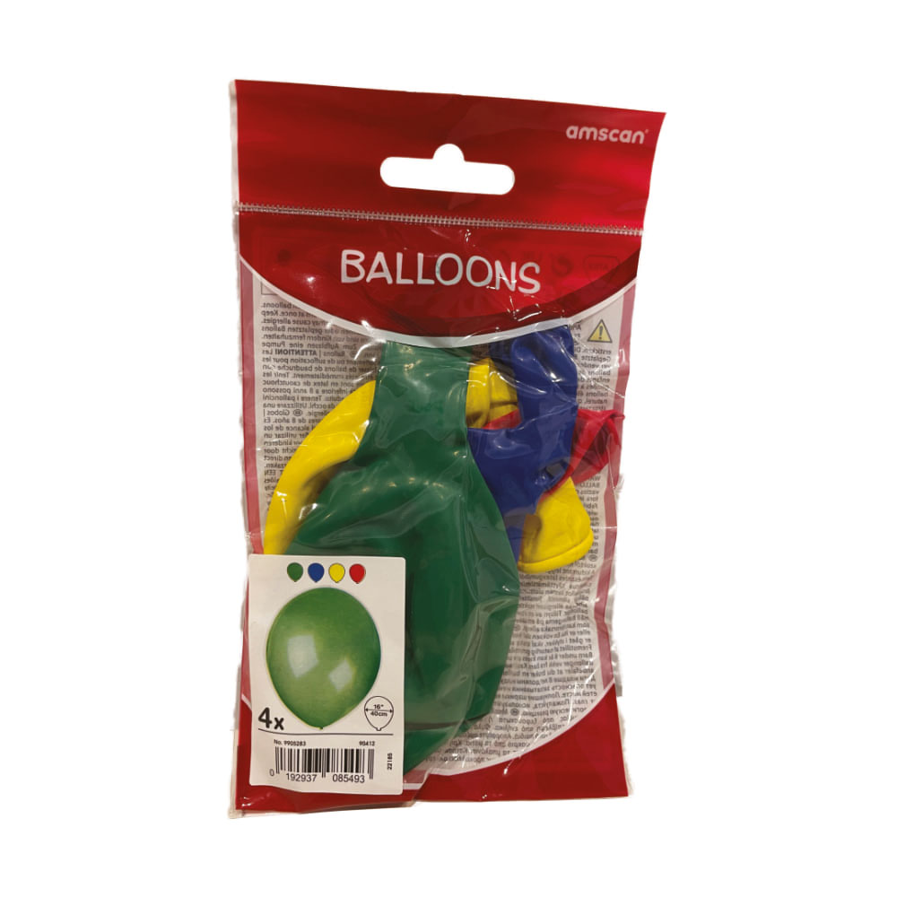 Rund Luftballon | EVERTS | 16'' | Farbmix | 4 Stück