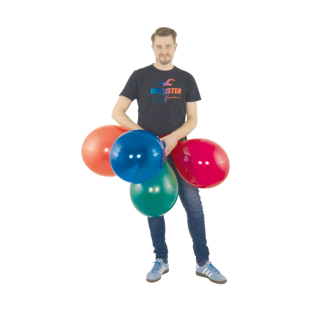Individueller Druck auf runden Luftballons bis 19'' (48 cm Durchmesser)