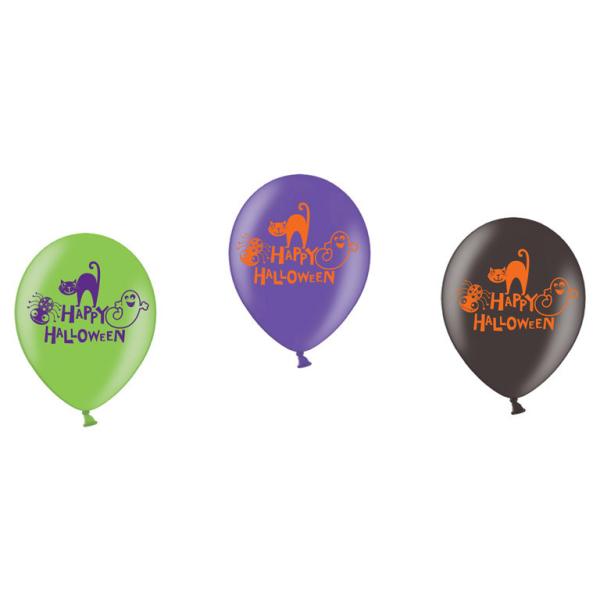 Rund Luftballon | EVERTS | 11'' | Happy Halloween | 6 Stück