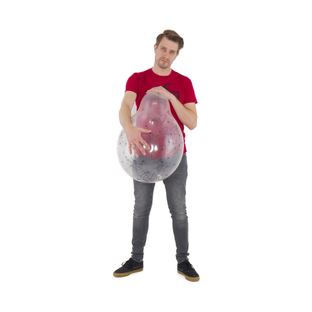 Verpackungs Luftballon | CATTEX | 18'' | kristall klar | Spinnenweben Design